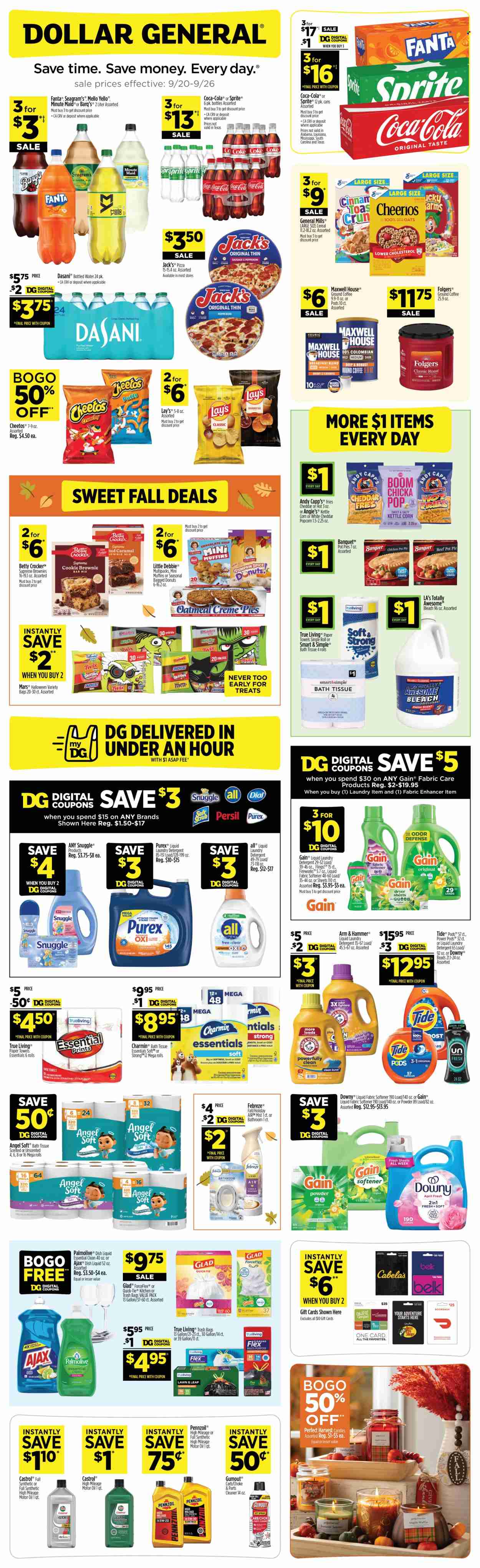 Dollar General ad - 09/20/2026 - 09/26/2026. Page 1