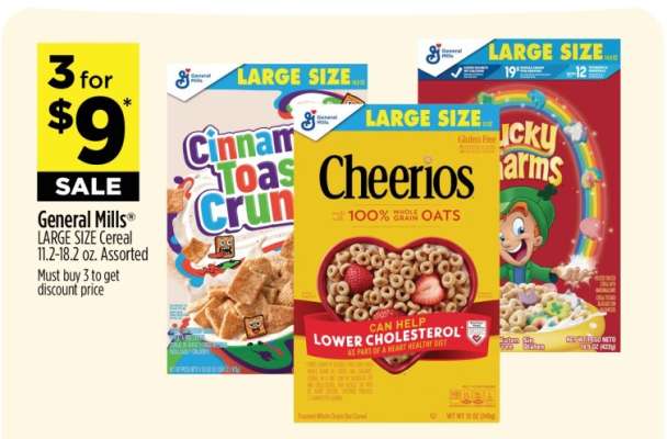 General Mills Large Size Cereal