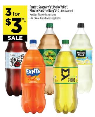 Fanta®, Seagram's®, Mello Yello®, Minute Maid® or Barq's®