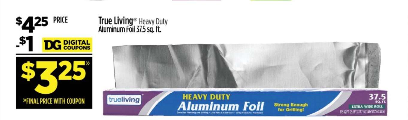 True Living Heavy Duty Aluminum Foil