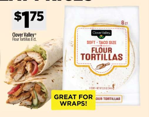 Clover Valley Flour Tortillas 8 ct.