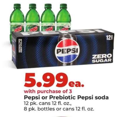 Pepsi or Prebiotic Pepsi soda