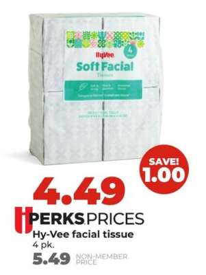 Hy-Vee facial tissue