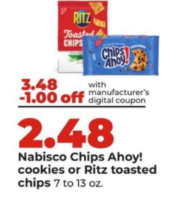Nabisco Chips Ahoy! Cookies or Ritz Toasted Chips
