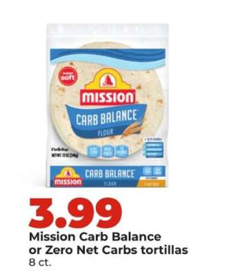 Mission Carb Balance or Zero Net Carbs tortillas