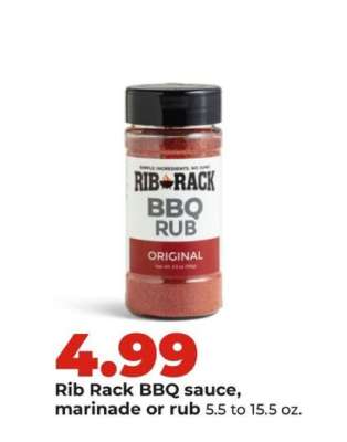 Rib Rack BBQ sauce, marinade or rub