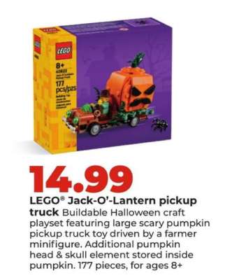 LEGO Jack-O’-Lantern pickup truck