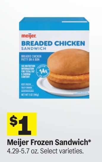 Meijer Frozen Sandwich