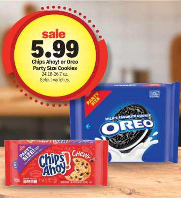 Chips Ahoy! or Oreo Party Size Cookies