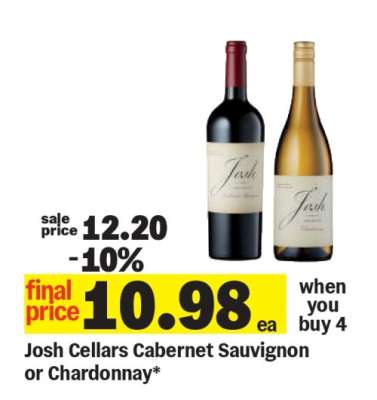 Josh Cellars Cabernet Sauvignon or Chardonnay*