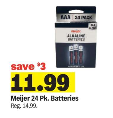 Meijer 24 Pk. Batteries
