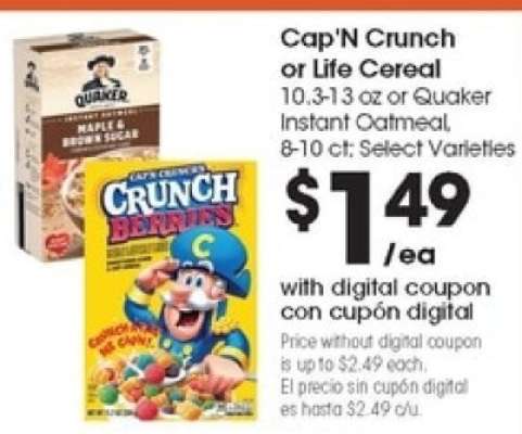 Cap'n Crunch or Life Cereal