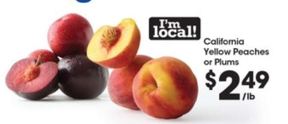 California Yellow Peaches or Plums