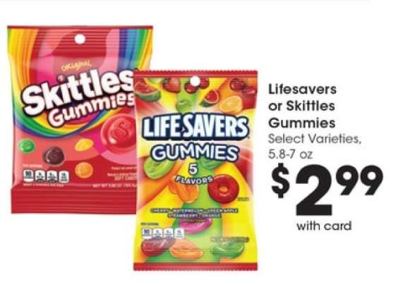Lifesavers or Skittles Gummies