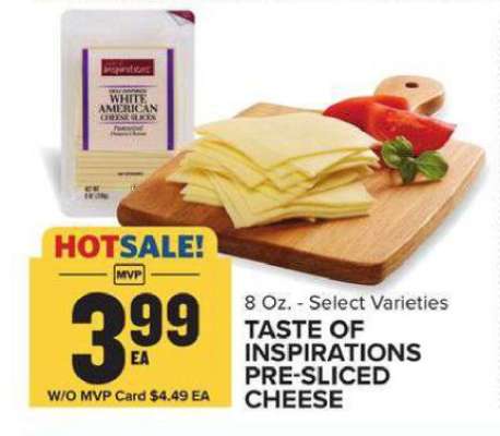 Taste of Inspirations Pre-Sliced Cheese