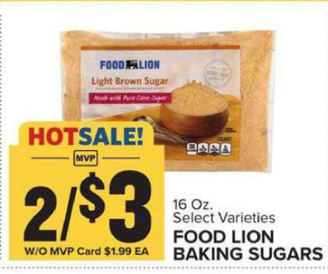 FOOD LION BAKING SUGARS