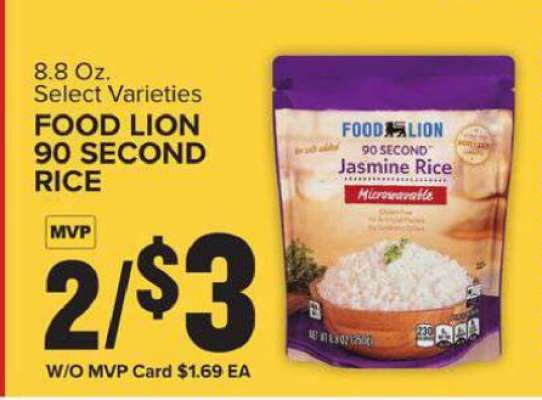 FOOD LION 90 SECOND RICE