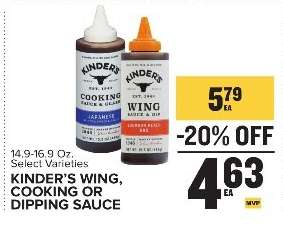 KINDER'S WING, COOKING OR DIPPING SAUCE