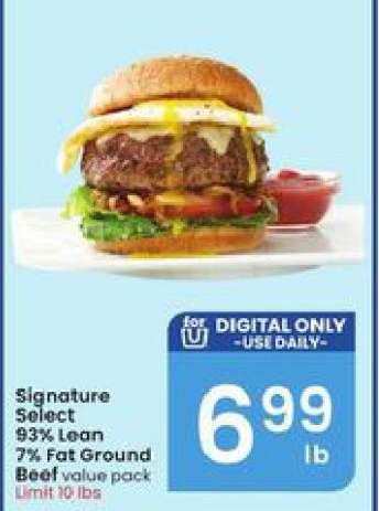 Signature Select 93% Lean 7% Fat Ground Beef
