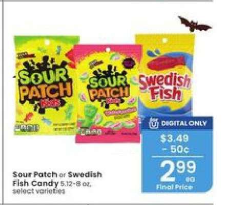 Sour Patch or Swedish Fish Candy