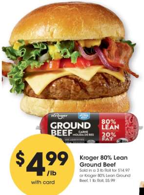 Kroger 80% Lean Ground Beef