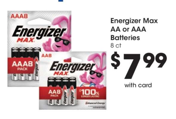 Energizer Max AA or AAA Batteries