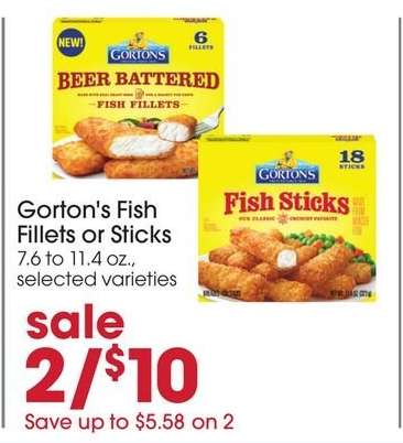 Gorton's Fish Fillets or Sticks
