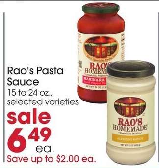 Rao's Pasta Sauce