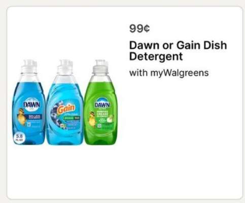 Dawn or Gain Dish Detergent