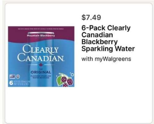 6-Pack Clearly Canadian Blackberry Sparkling Water