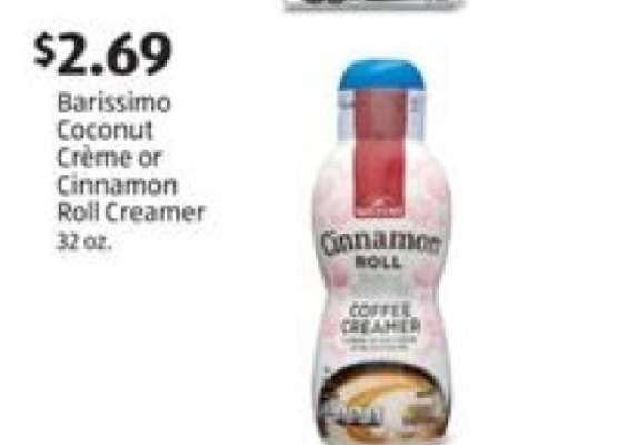 Barissimo Coconut Crème or Cinnamon Roll Creamer