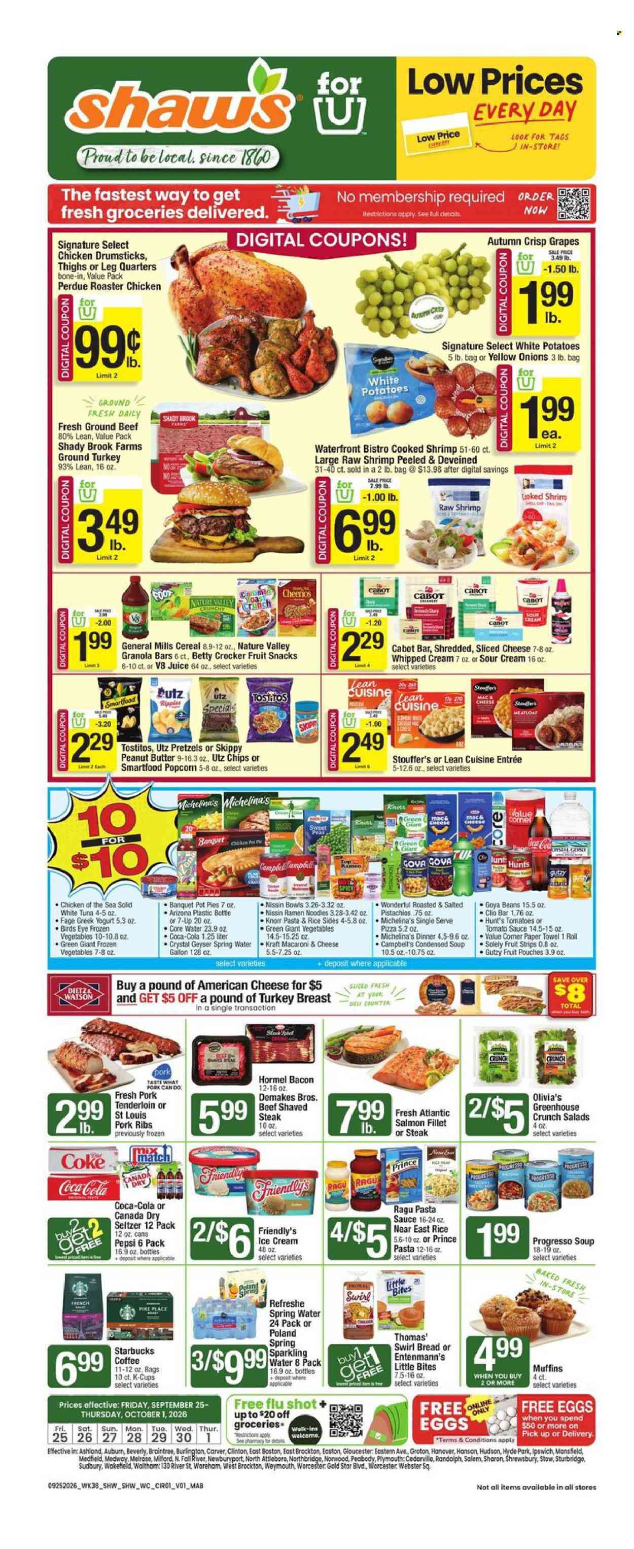 Shaw’s ad - 09/25/2026 - 10/01/2026. Page 1