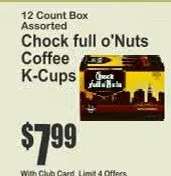 Chock full o'Nuts Coffee K-Cups