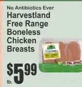 Harvestland Free Range Boneless Chicken Breasts