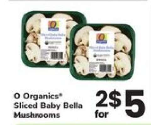 O Organics Sliced Baby Bella Mushrooms