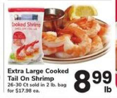 Extra Large Cooked Tail On Shrimp