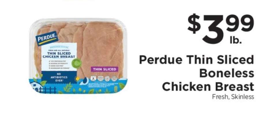 Perdue Thin Sliced Boneless Chicken Breast