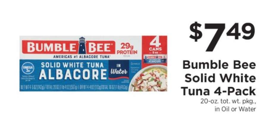 Bumble Bee Solid White Tuna 4 Pack