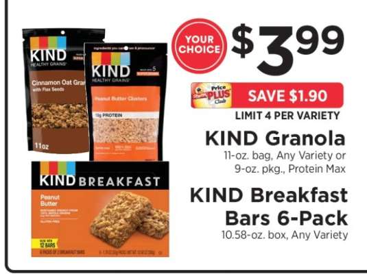 KIND Granola or KIND Breakfast Bars 6-Pack