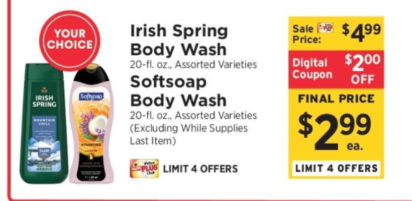 Irish Spring Body Wash / Softsoap Body Wash