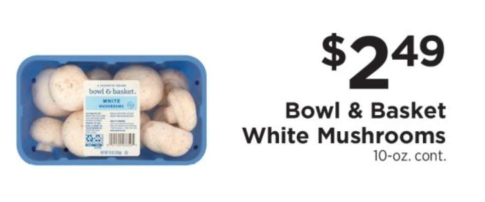 Bowl & Basket White Mushrooms
