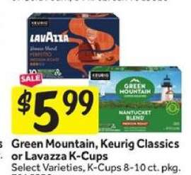 Green Mountain, Keurig Classics or Lavazza K-Cups