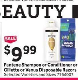 Pantene Shampoo or Conditioner or Gillette or Venus Disposable Razors