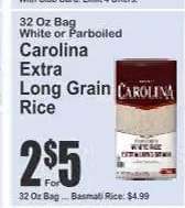 Carolina Extra Long Grain Rice