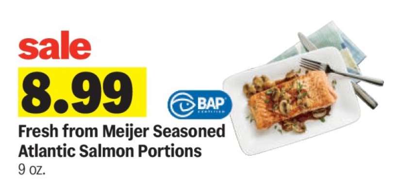 Fresh from Meijer Seasoned Atlantic Salmon Portions