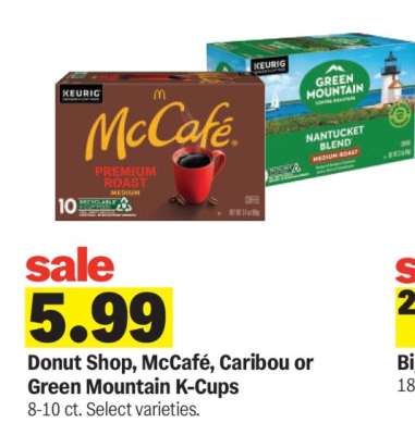 Donut Shop, McCafé, Caribou or Green Mountain K-Cups