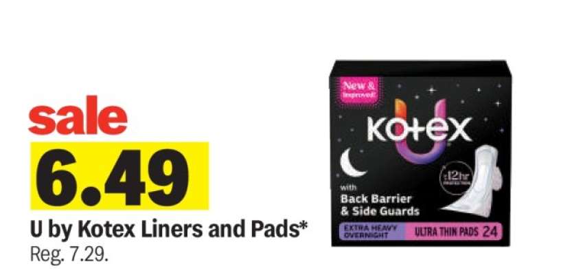 U by Kotex Liners and Pads