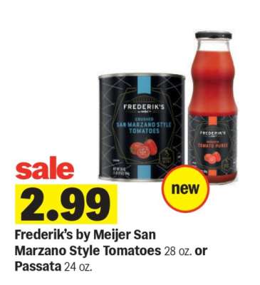 Frederik’s by Meijer San Marzano Style Tomatoes or Passata