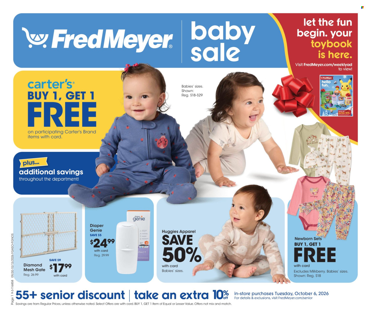 Fred Meyer ad - 09/30/2026 - 10/13/2026. Page 1