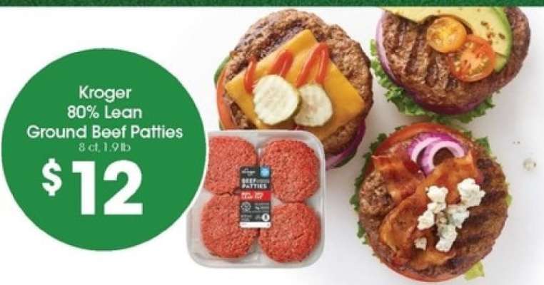 Kroger 80% Lean Ground Beef Patties